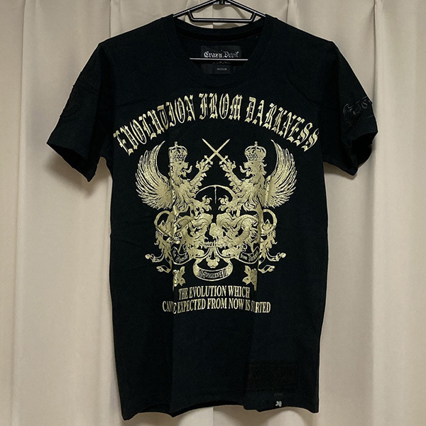 送料無料 新品 CRAZY DEVIL カットソー M ブラック Tシャツ グランジ ロック パンク レゲエ バイカー ワーク アメカジ ユーロ ヴィンテージ