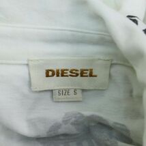 DIESEL ディーゼル バックプリント★ 半袖 スリム ポロシャツ Sz.S　メンズ 白　A1T06490_5#A_画像6