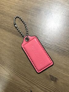 未使用 コーチcoachキーホルダーチャームピンク