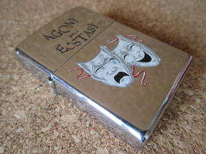 ZIPPO 『AGONY and ECSTASY アガニー ＆ エクスタシー』2002年1月製造 苦痛 苦悩 苦悶 忘我 狂喜 歓喜 オイルライター ジッポ－ 廃版激レア