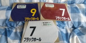 競馬 ブラックホール ゼッケン3枚セット