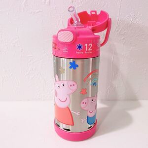ペッパピッグ 水筒 サーモス 真空断熱 ストローマグ 真空 ディズニー ピンク ステンレスボトル