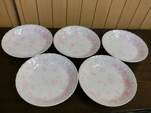 SAINI CHAINA フラワープレート 洋食器 お皿5枚セット　