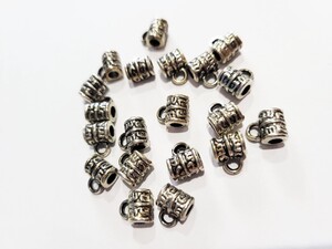 カン付きメタルビーズ 20個セット スペーサービーズ ロンデル アクセサリーパーツ アクセサリートップ シルバー ハンドメイド