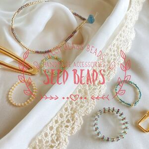 海外輸入ビーズ使用【ハンドメイド】極小シードビーズアクセサリー
