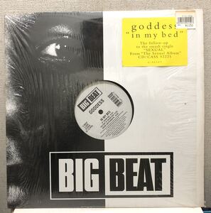 レア 倉庫出 シュリンク ステッカー 1992 Goddess / In My Bed ゴッデス Original US 12 Big Beat 0-96047 Electronic House 絶版