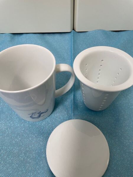 茶漉し 蓋付き マグカップ 中国茶 未使用 烏龍茶