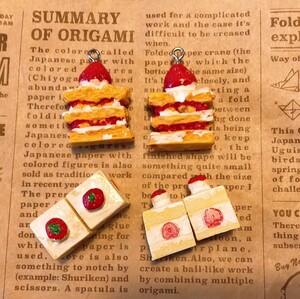 【残り1セット】 ケーキ 6個セット デコパーツ プラパーツ ハンドメイド材料 ハンドメイド素材