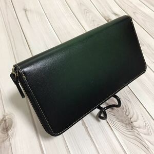  new work goods limited amount Italian leather hand made men's cow leather original leather handmade popular / round fastener long wallet change purse . equipped 