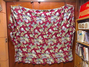  Vintage 40's50's* floral print Burke Cross hand made sofa cover *210917r8-fbr flower cloth fabric USA