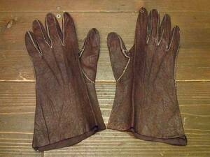  Vintage 40's* lady's pig skin gloves *odst 1940s pig leather gloves 