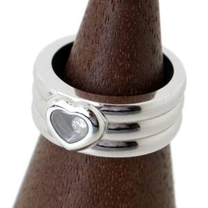 Chopard/ショパール ハッピーダイヤモンド リング ハート 指輪 #11 K18/18金 WG/ホワイトゴールド HO Bランク