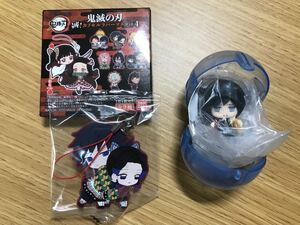 鬼滅の刃 滅!カプセルラバーマスコット 4 冨岡義勇&胡蝶しのぶ ならぶんです。2 富岡義勇 セット ラバーストラップ ぎゆしの