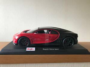 希少 レア Maisto マイスト 1:18 6+ Bugatti Chiron Sport 赤黒