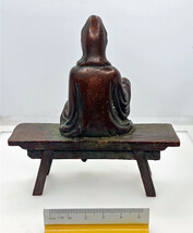 中国古銅　 明代　弥勒菩薩像 　古置物 古擺件 中国古美術 時代物 古董品　　　A42_画像3