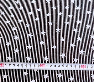 星柄 ストライプ ミニ裏毛ニット 星 裏毛 生地 布 ハギレ はぎれ ハンドメイド ニット生地 コットン
