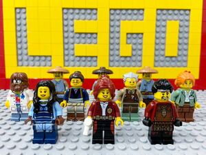 ☆ニンジャゴー☆ レゴ　ミニフィグ　大量10体　エド　エドナ　レイ　マヤ　ミサコ　屋台の店主　など　( LEGO 人形 住民