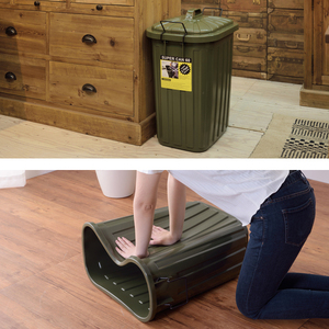 * made in Japan * garage garage american size cover attaching waste basket high capacity 60 liter ( green / green color ) minute another outdoors dumpster camp storage 