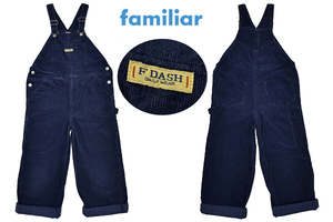 T-0105* free shipping * super-beauty goods *f dash FAMILIARef dash Familia * autumn winter small . corduroy navy navy blue overall overall 130