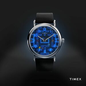 匿名送料無料 ★TIMEX×PAC‐MAN watch 【 コラボモデル 腕時計 】未使用 ☆ナイトライト ★防水 即決！タイメックス×パックマン NAMCOT 