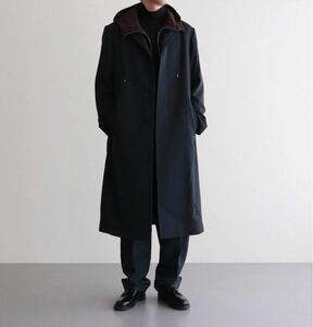 オーラリー新品紙タグ付き！LIGHT WOOL MAX GABARDINE HOODEDLINERCOATライトウールコート