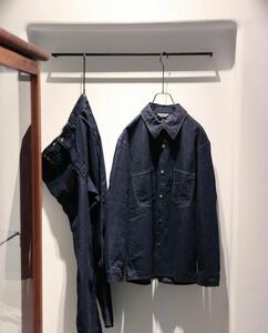 オーラリー21年新品紙タグ付き★HARD TWIST LIGHT DENIM SHIRTS BLOUSONデニムシャツブルゾン