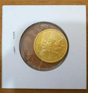 カナダ 10DOLLARS(カナダ10ドル) メイプルリーフ金貨 エリザベス2世 1987年 K24 0.25OZ 7.79ｇ 紙ケース付き_