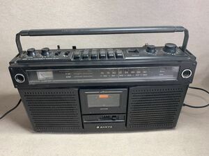 昭和レトロ SANYO ラジカセ MR-X800 サンヨー FM/AM STEREO CASSETTE RCORDER アンティーク コレクション ディスプレイ ジャンク 部品取り