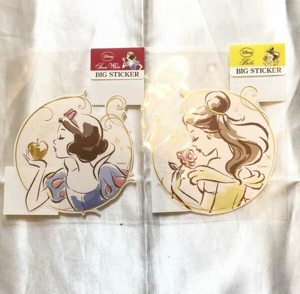 Disney ベル＆白雪姫 BIGステッカー シール