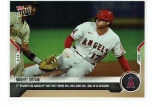 【大谷翔平】2021 MLB Topps Now 1st Player in Angels History with 40+ HRs and 20+ SBs in a Season #727