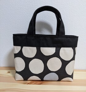 トートバッグハンドメイド ドット柄