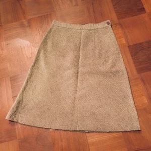 ウール混　ひざ丈スカート　size/ 38　ブラウン系