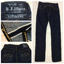 送料710円~ ※ファスナー波打ち size 26 R.J.Blues RJB デニム ジーンズ パンツ FLAT HEAD フラットヘッド_画像1