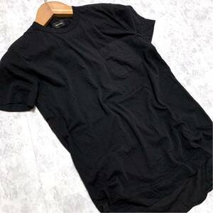 C @ 国内正規品 '都会のカジュアルウェア' DIESEL ディーゼル 半袖 Tシャツ 胸ポケット スリット 黒 BLK サイズ:XS メンズ トップス