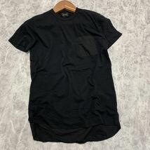 C @ 国内正規品 '都会のカジュアルウェア' DIESEL ディーゼル 半袖 Tシャツ 胸ポケット スリット 黒 BLK サイズ:XS メンズ トップス_画像2