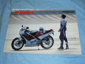 ★1986年▲NC21 ホンダ VFR400R/VFR400Z バイク カタログ▲HONDA VFR400R/Z NC13E 水冷 4サイクル DOHC V型4気筒 399cc 59PS V4/オートバイ