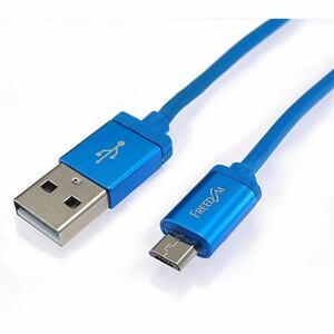 送料無料【訳あり・未使用品】充電・データ転送 micro USB ケーブル 1.2m ブルー 2.4A 急速充電対応◆Type-B スマホ マイクロUSB