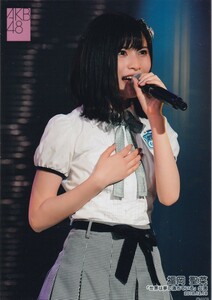 AKB48 福岡聖菜 「世界は夢に満ちている」公演 2018.12.18 生写真 白グレー
