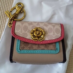COACH コーチ キーケース カードケース ターンロック バラ シグネチャー 小銭入れ パスケース