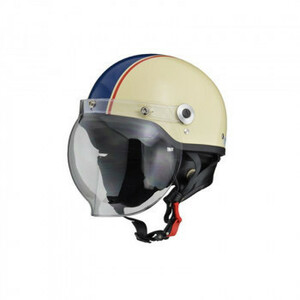 リード工業 CROSS ハーフヘルメット アイボリー×ネイビー フリーサイズ CR-760(a-1230740)