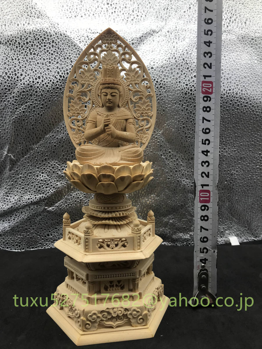 仏教美術仏像木彫【大日如来坐像】江戸時代厨子入り| JChere雅虎拍卖代购