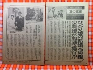 CN19842◆切抜き◇古手川祐子船越英一郎山岡久乃山内明水沢アキ小山明子古谷一行烏丸せつこ◇東芝日曜劇場・夏の花嫁・高校野球殺人事件