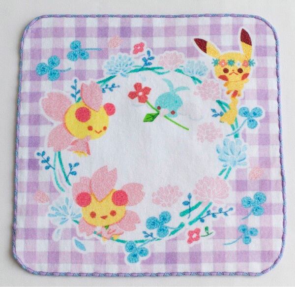 ピカチュウ ☆ タオルハンカチ ☆ハンドタオル☆ 可愛い ☆ 新品未使用☆ 25×25 ポケモン
