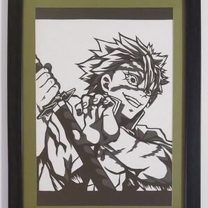 鬼滅の刃 不死川実弥 切り絵 ファンアート 二次創作