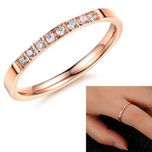  metal allergy correspondence pairing . approximately ring zirconia (CZ) thin present (7 number ~17 number ) surgical stainless steel 316L lady's men's new goods 