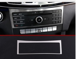 BENZ ベンツ W212 コンソール 枠 カバー CD エアコン オーディオ ボタン カバー コマンド マルチメディア AMGなど　シルバー