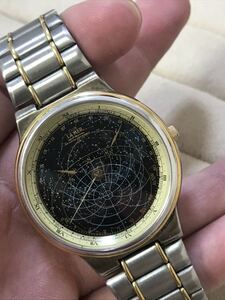  rare beautiful goods CITIZEN Citizen CLUB LA MAR Club la mail Cosmo autograph astronomy clock 4390-432291 men's wristwatch 