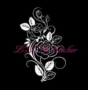 アイロンプリント バラ ⑧-2 オリジナル Tシャツ パーカー シャツ 服 アイロンシート ホラー バラ 薔薇 タトゥー Tattoo　