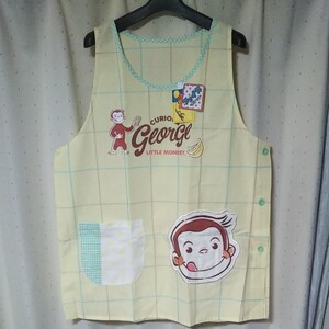 ☆新品☆ 保育士 介護 3L4L 大きめエプロン おさるのジョージ