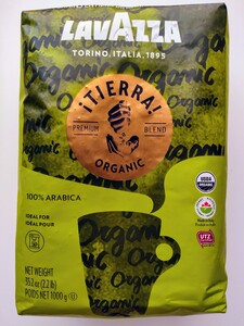コストコ Lavazza TIERRA オーガニックホールビーン(有機コーヒー豆) 1kg